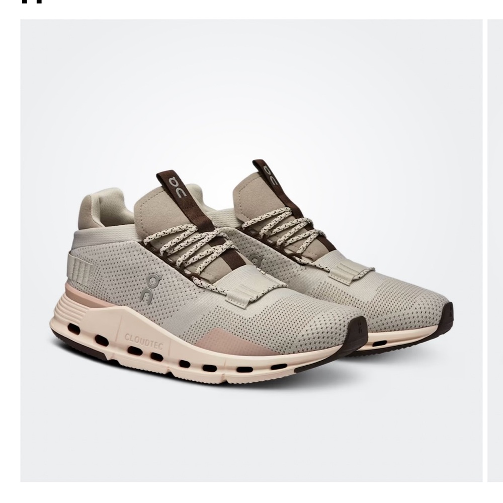 On Cloudnova Running Shoe - Pearl/Shell